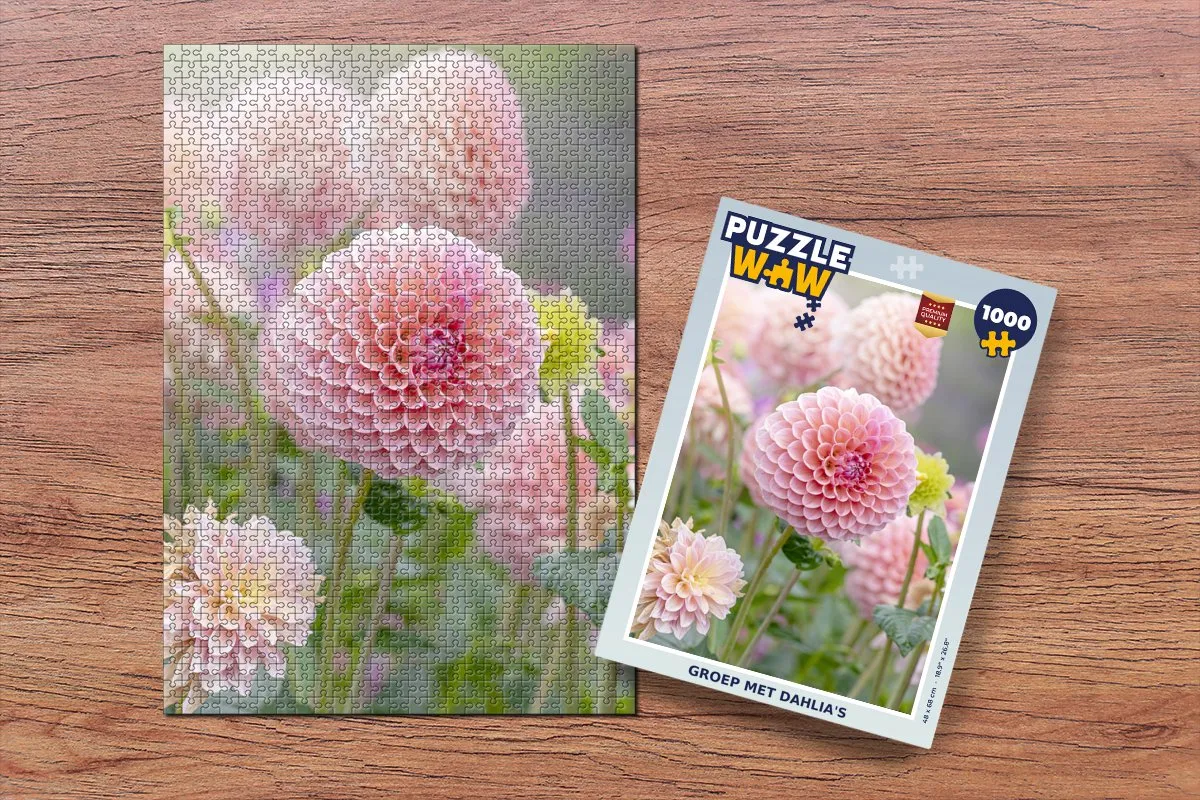 PuzzleWow Legpuzzel Dahlia's 1000 Stuks - Multicolor