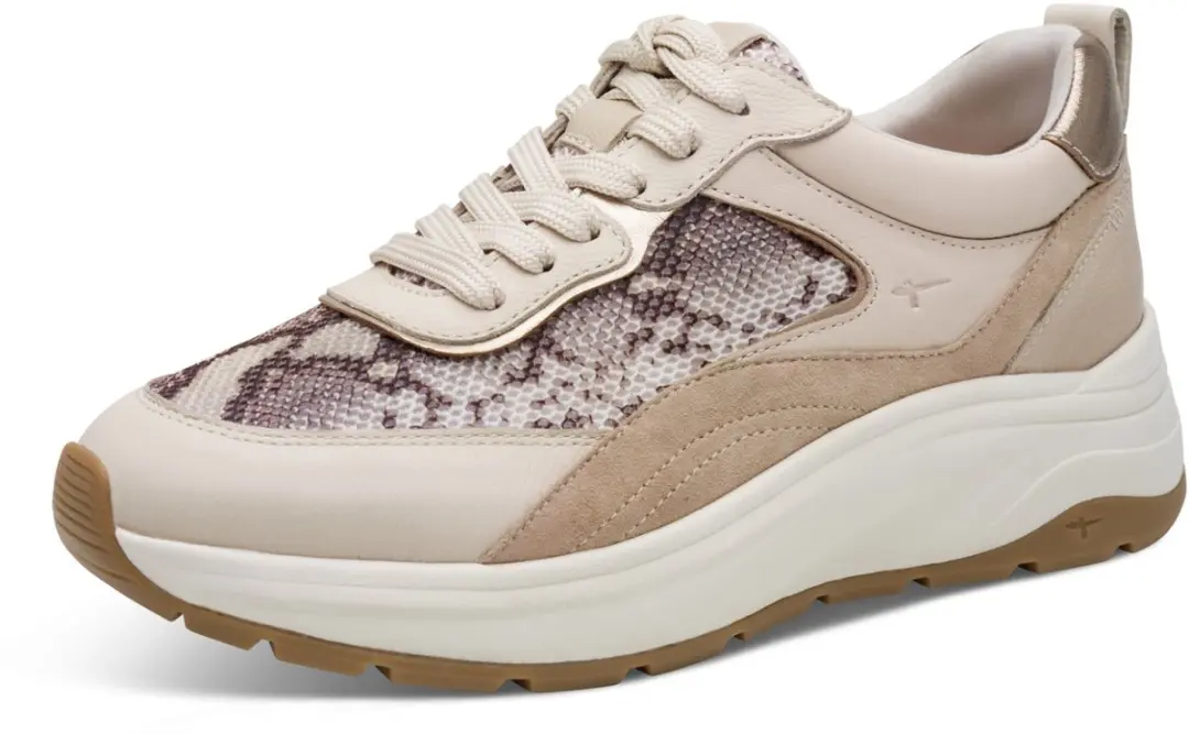 Tamaris Sneaker snake beige Dames (Maat