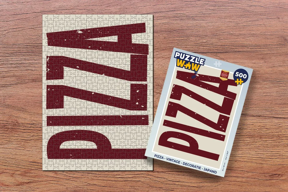 PuzzleWow Vintage Pizza Legpuzzel 500 Stuks - Japandi Decoratie