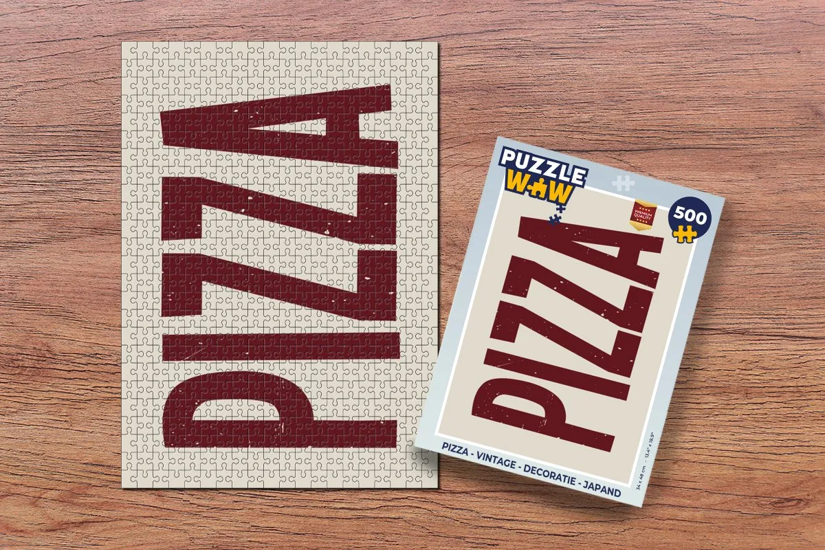 PuzzleWow Vintage Pizza Legpuzzel 500 Stuks - Japandi Decoratie
