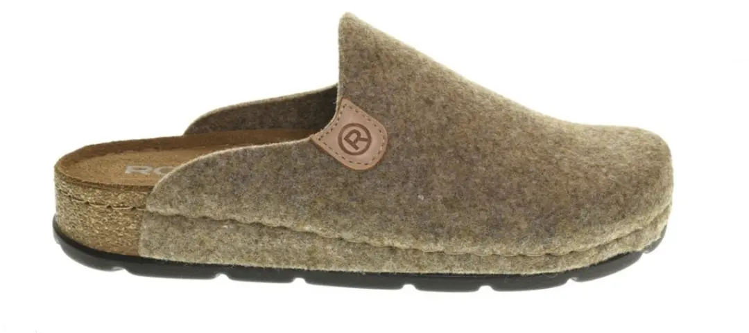 Rohde Pantoffels Vilt Beige maat 42