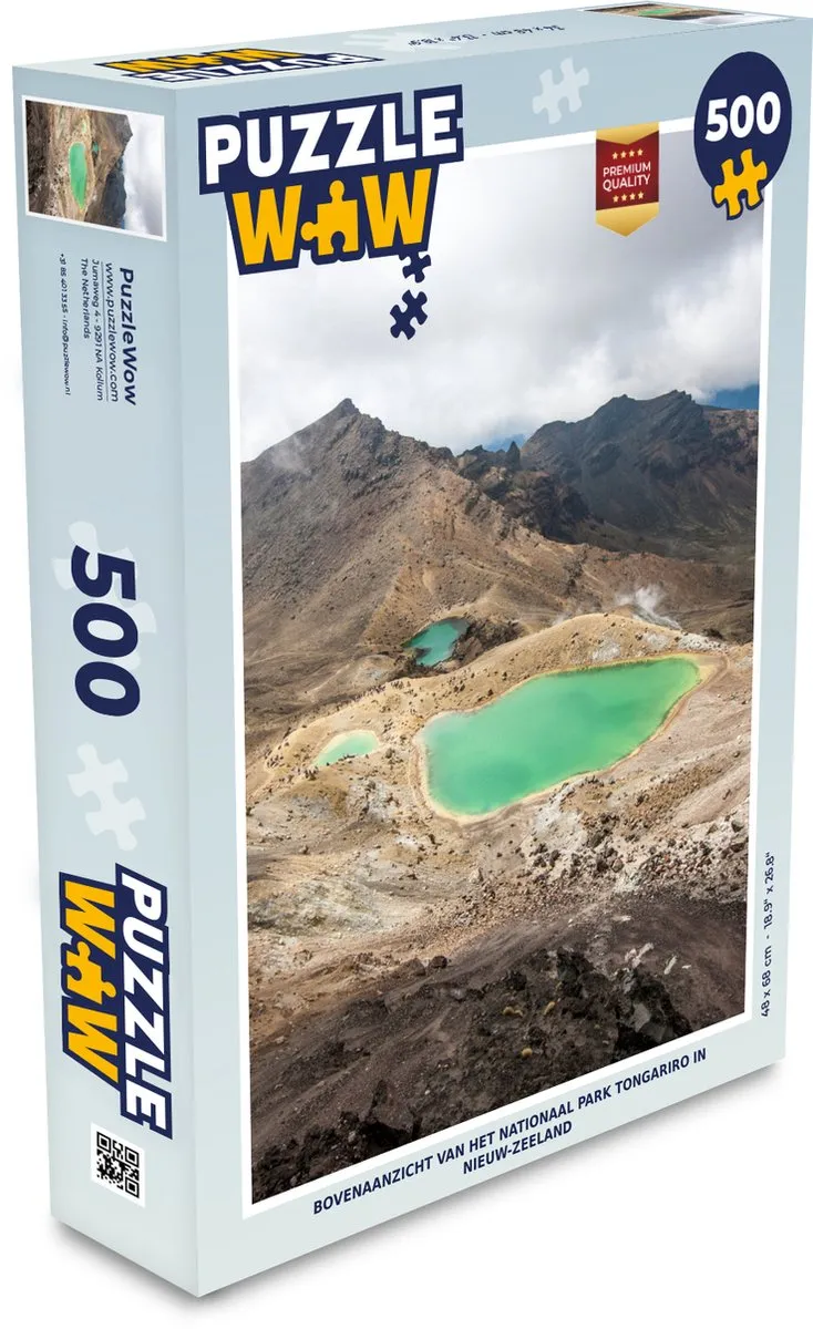 PuzzleWow Tongariro Nationaal Park Legpuzzel 500 Stuks - Multicolor