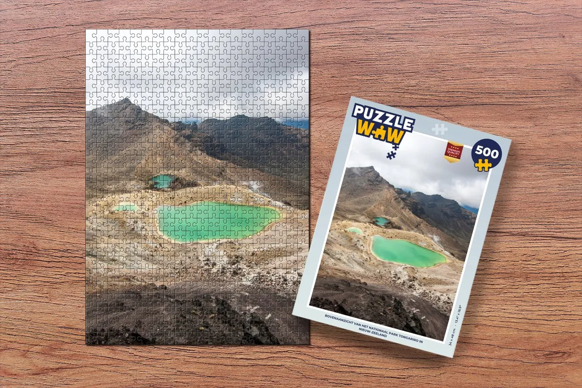 PuzzleWow Tongariro Nationaal Park Legpuzzel 500 Stuks - Multicolor
