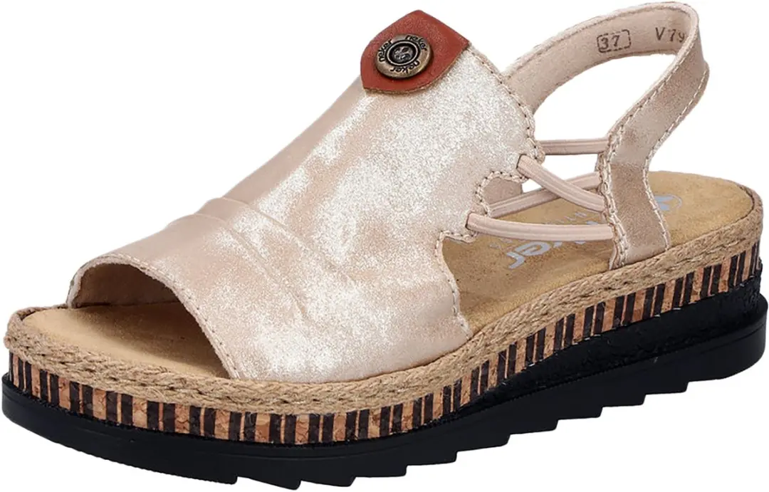 Rieker V7972-60 Sandalen - Vrouwen - Maat 40 - Beige - afbeelding 2 van 6
