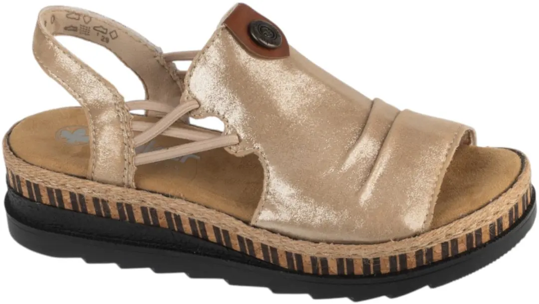 Rieker Sandals, Vrouwen, Beige, Sandalen, maat: 40