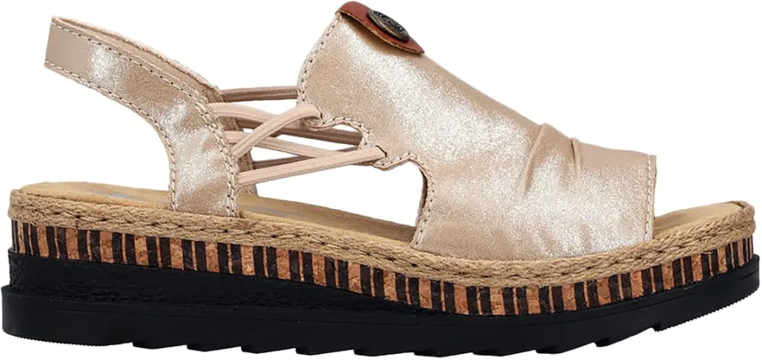 Rieker V7972-60 Sandalen - Vrouwen - Maat 40 - Beige - afbeelding 6 van 6