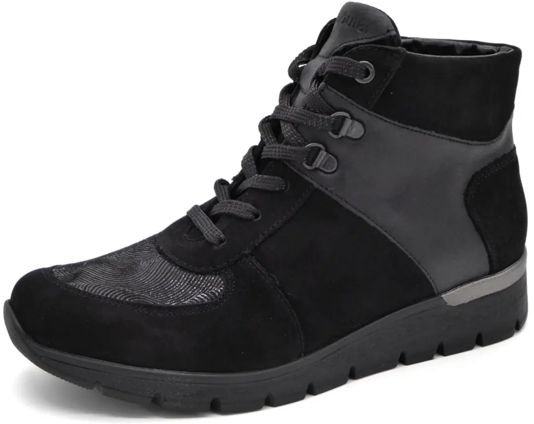 Wäldlaufer OrthoTritt Dames Veterboot 626K82 - Zwart - Maat 38