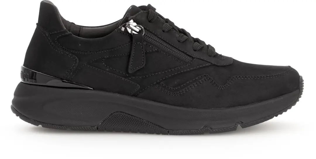 Gabor Rollingsoft Sneaker Zwart Nubuck 06.896.47