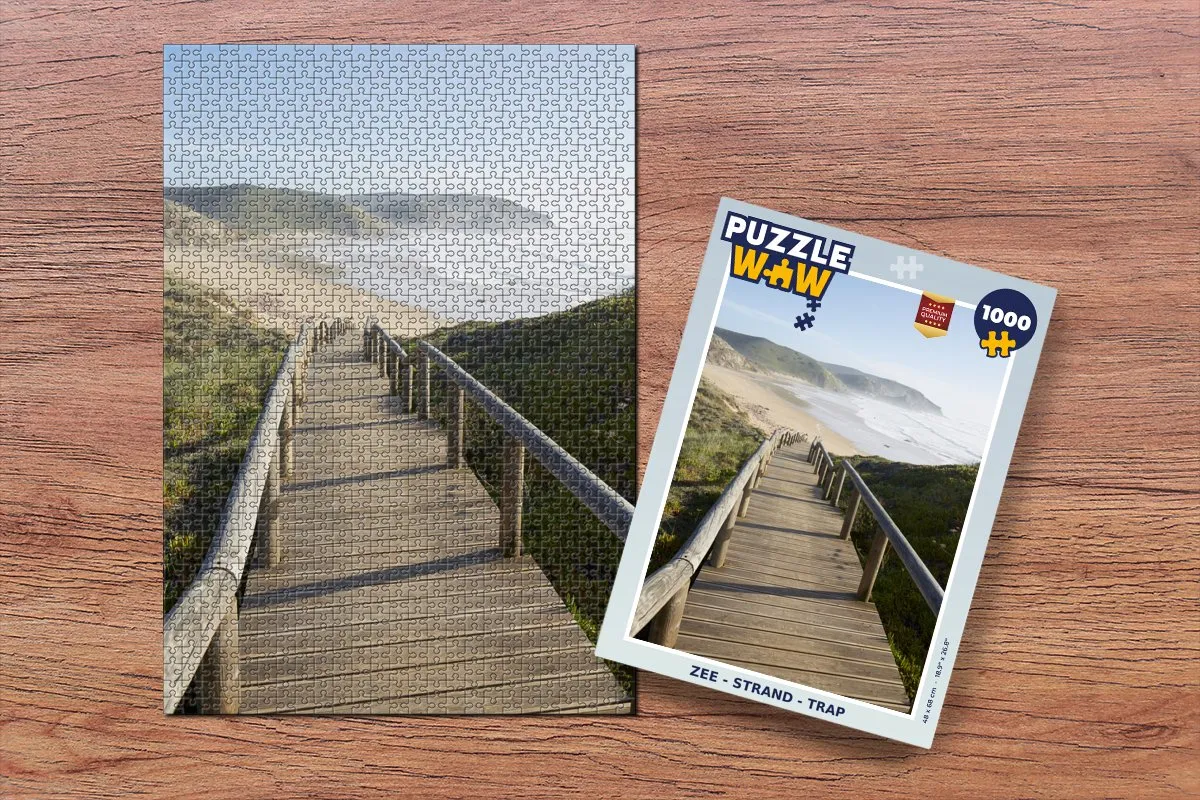 PuzzleWow Zee - Strand Trap Legpuzzel 1000 Stuks - Multicolor