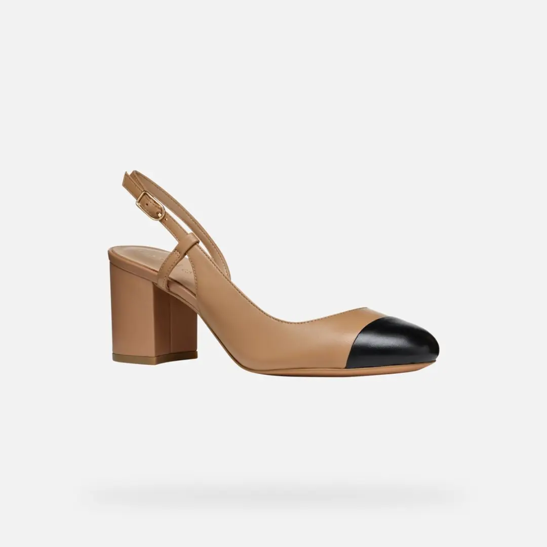 Geox Virnilisa 65 Dames Pumps - Beige/Zwart 38