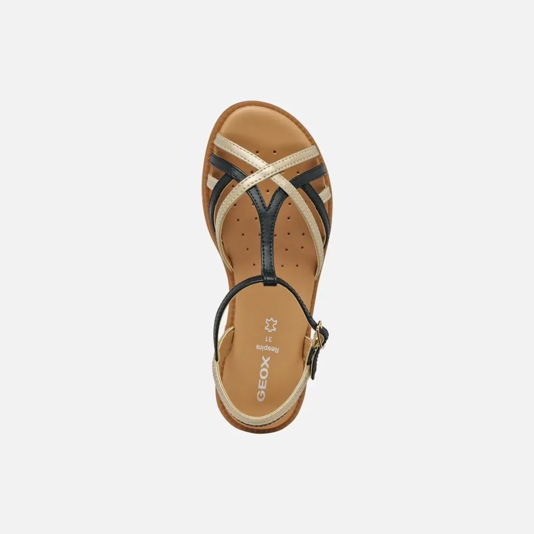 Geox Karly Sandalen - Meisjes 30 - Zwart/Platina