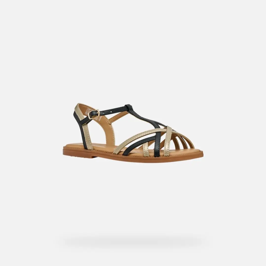 Geox Karly Sandalen - Meisjes 30 - Zwart/Platina