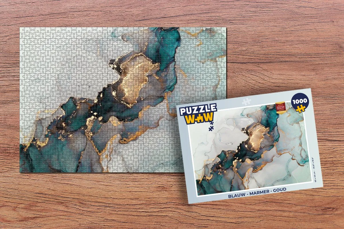 PuzzleWow Marmerprint Legpuzzel 1000 Stuks - Multicolor
