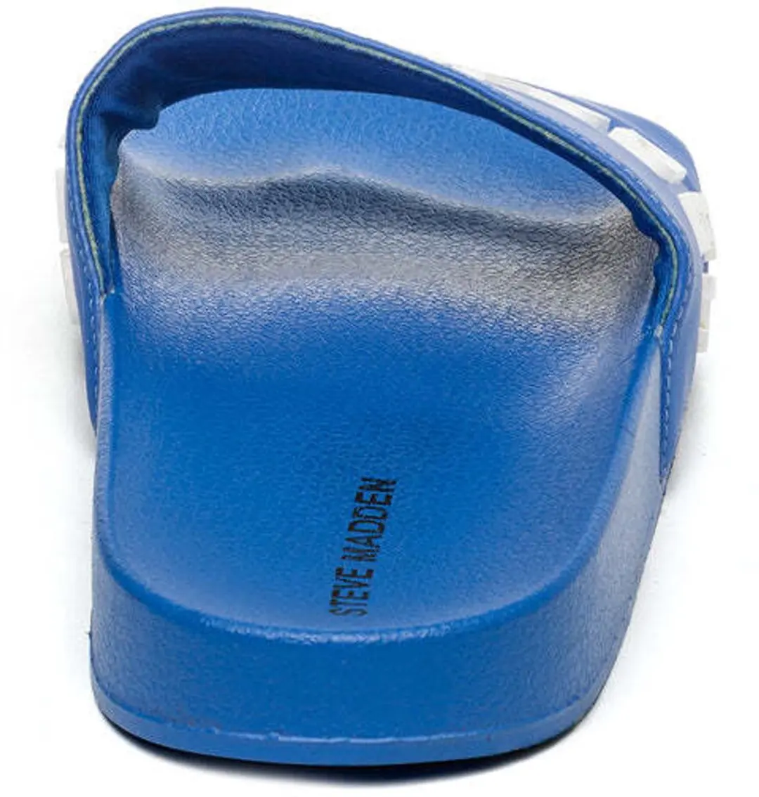 Steve Madden Jaxi Slides - Blauw - Maat 44