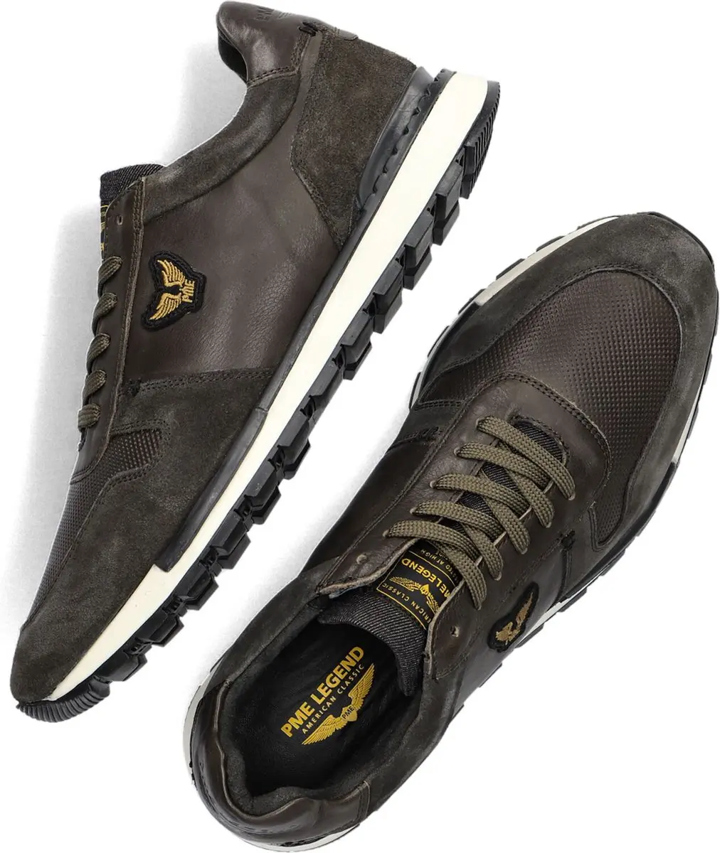 PME Legend Keyland Heren Sneakers - Maat 41 - Khaki - afbeelding 6 van 6