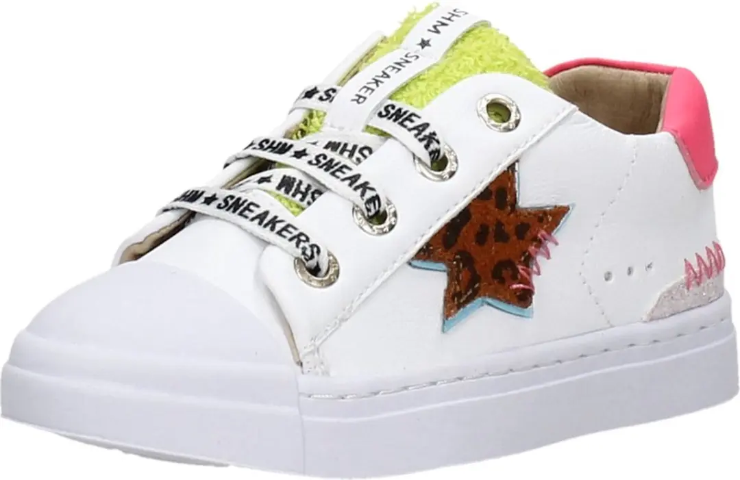 Sneakers | Meisjes | white Pink | Leer | Shoesme | Maat 22 - afbeelding 4 van 6