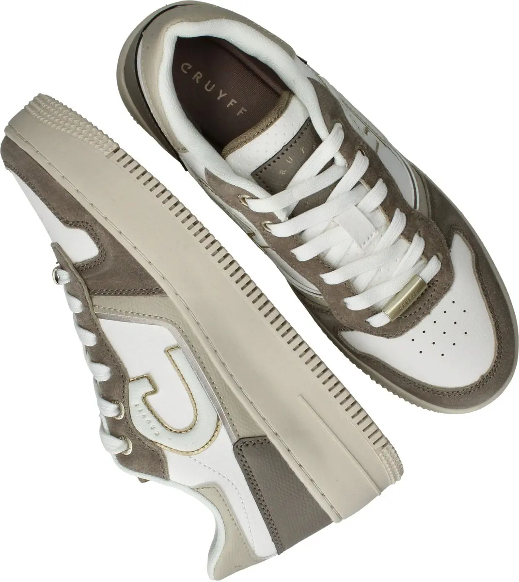 Cruyff Campo Low Tall Taupe Sneakers - afbeelding 6 van 6