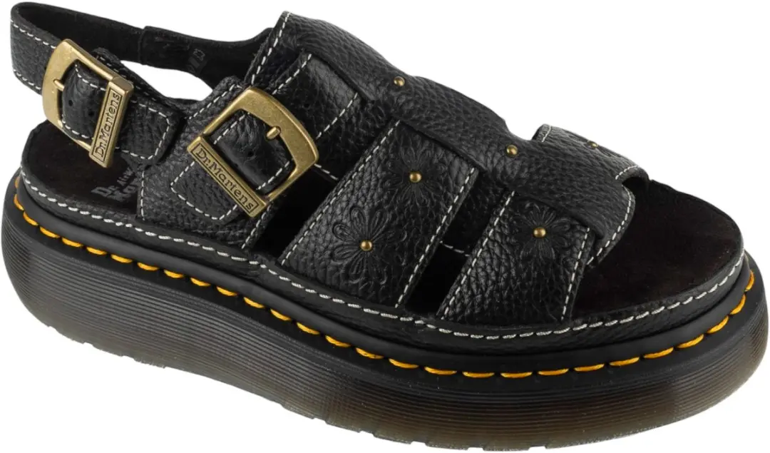 Dr. Martens Wrenlie Open Platform Sandals, Vrouwen, Zwart, Sandalen, maat: 37
