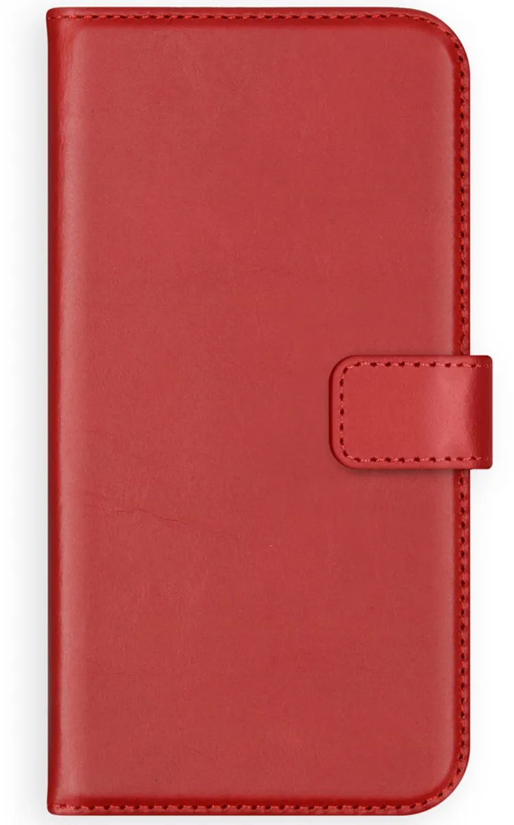 Selencia Hoesje iPhone 12 Mini - Rood Leder - 3 Pasjes