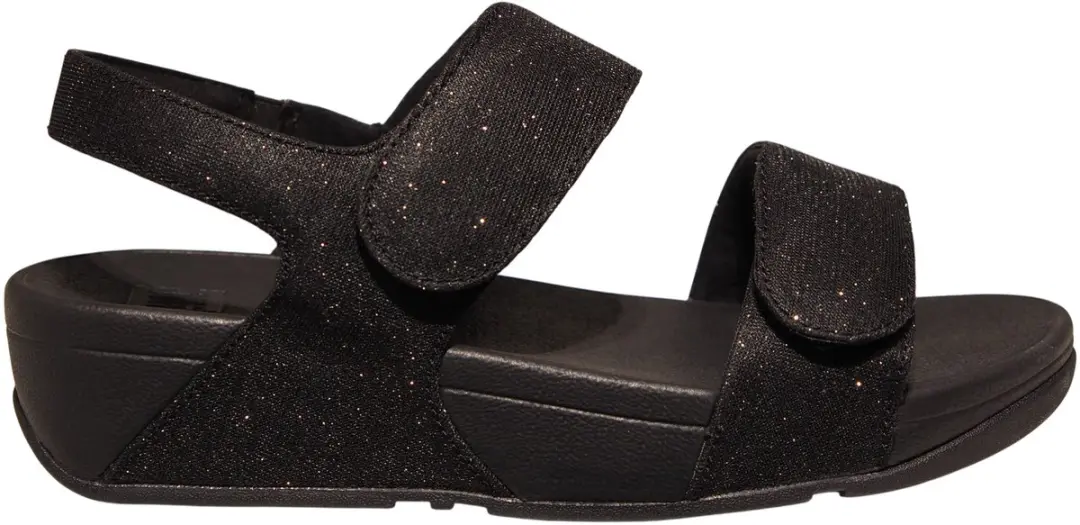Fitflop Lulu Adjustable Shimmerlux B-st Sandalen Zwart EU 39 Vrouw