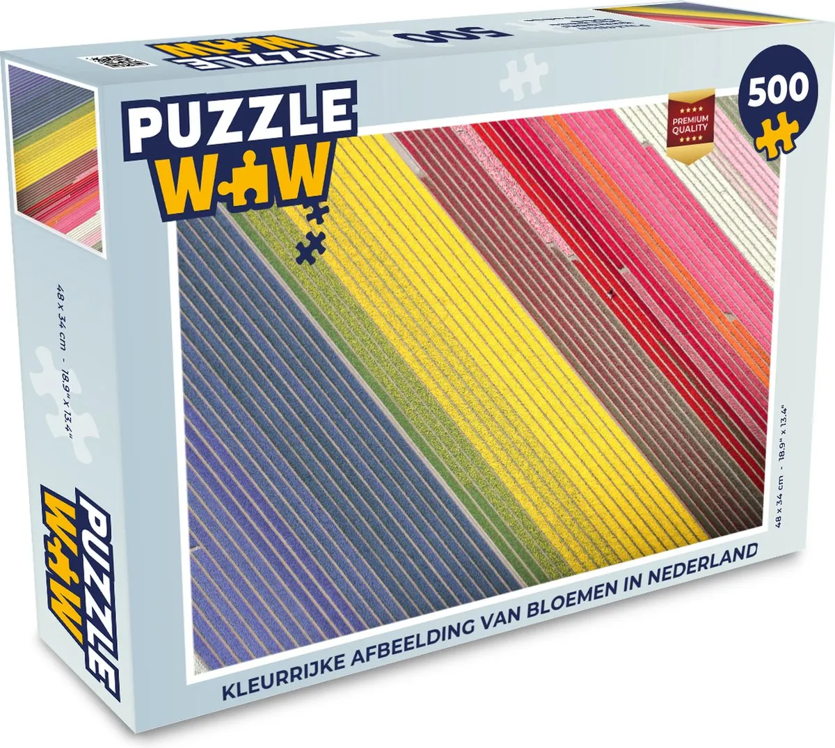 PuzzleWow Legpuzzel Bloemen in Nederland 500 Stuks - Multicolor