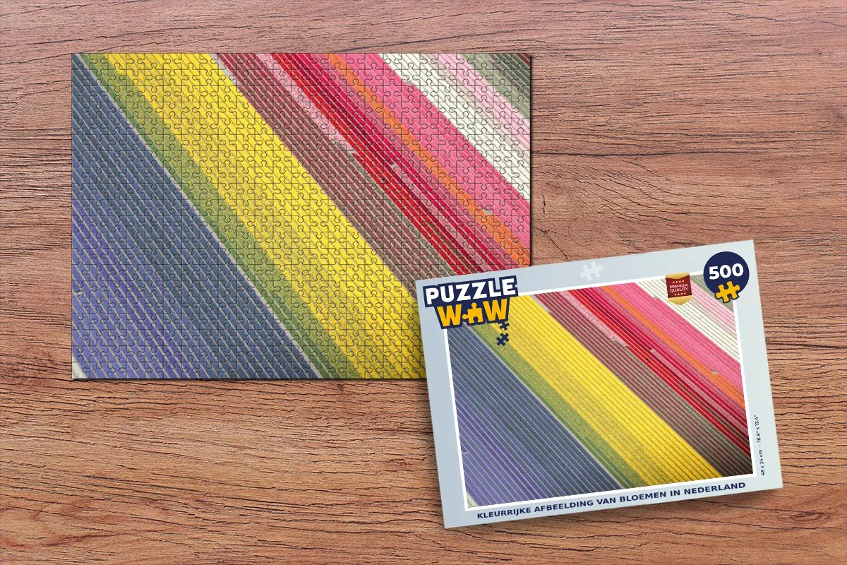 PuzzleWow Legpuzzel Bloemen in Nederland 500 Stuks - Multicolor