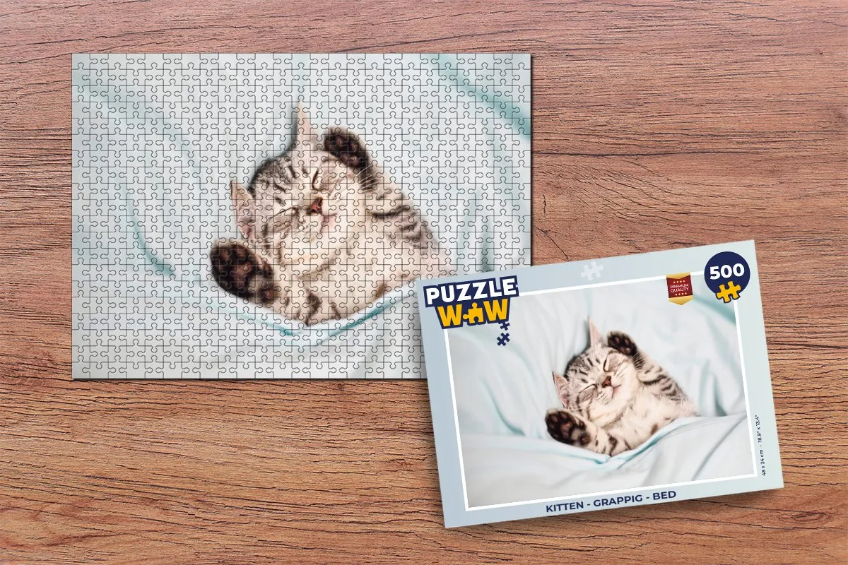 PuzzleWow Puzzel Kitten 500 Stuks - Multicolor