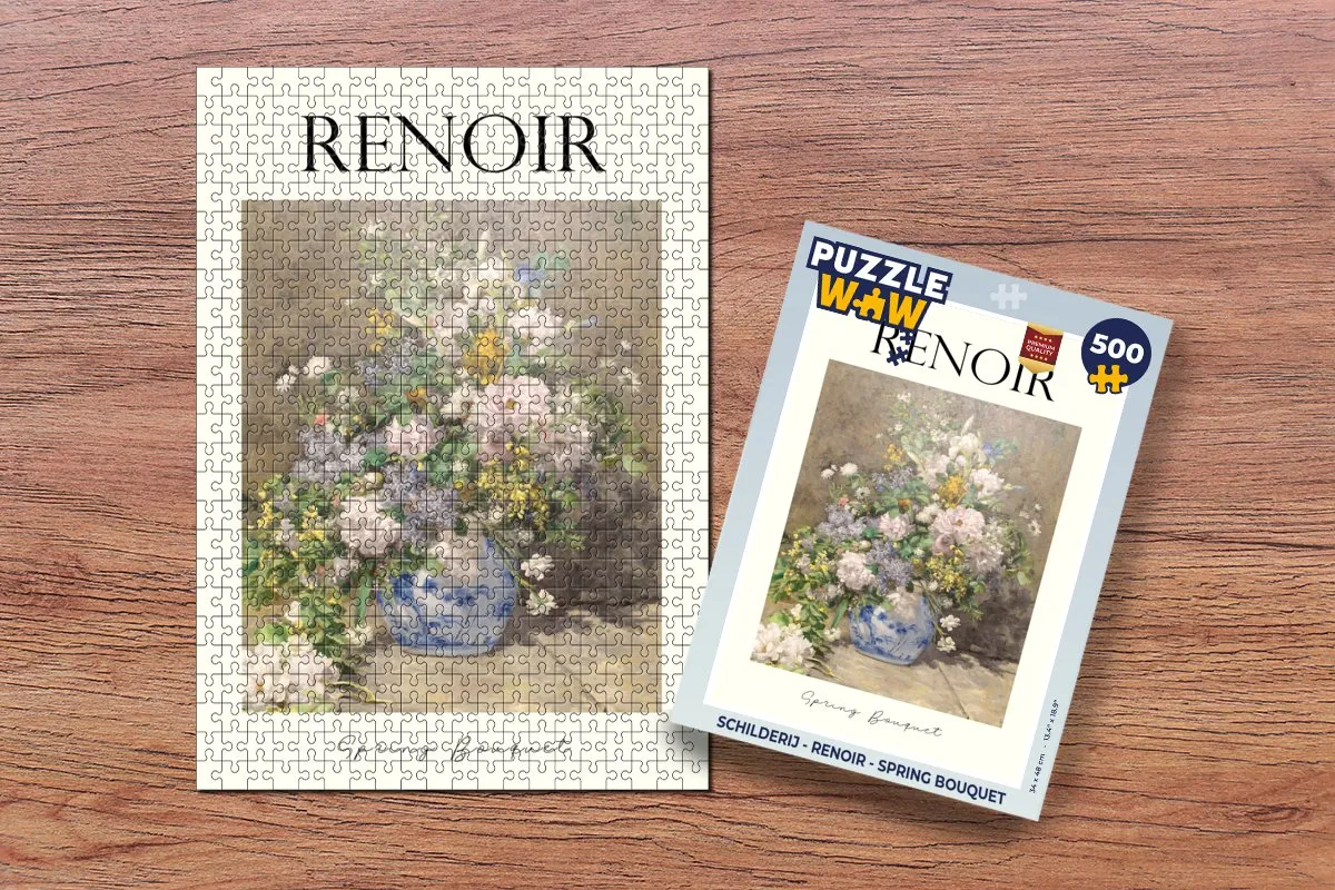 PuzzleWow Renoir Spring Bouquet Legpuzzel 500 Stuks - Multicolor