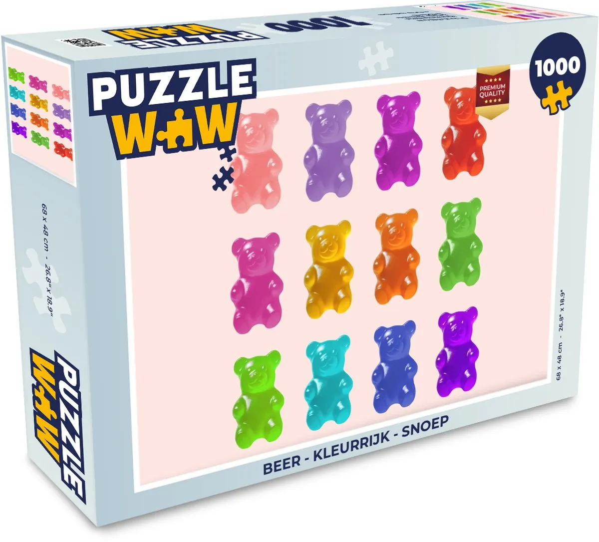 Puzzel Beer - Kleurrijk - Snoep - Legpuzzel - Puzzel 1000 stukjes volwassenen