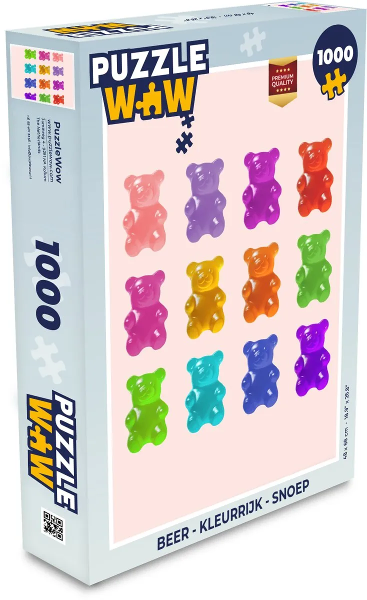 Puzzel Beer - Kleurrijk - Snoep - Legpuzzel - Puzzel 1000 stukjes volwassenen