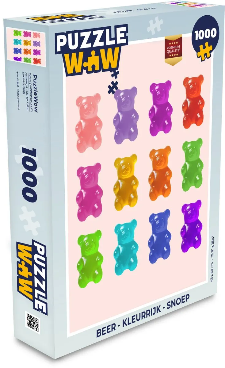 Puzzel Beer - Kleurrijk - Snoep - Legpuzzel - Puzzel 1000 stukjes volwassenen