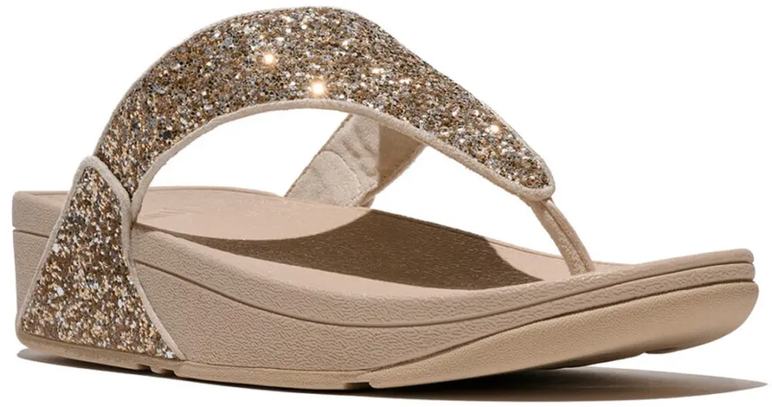 FitFlop Lulu Multi-Tonal Glitter Toe-Post Sandals Dames Slippers