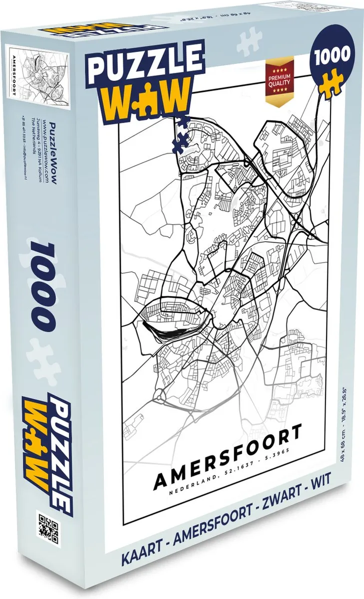 PuzzleWow Legpuzzel 1000 Stuks - Amersfoort - Multicolor