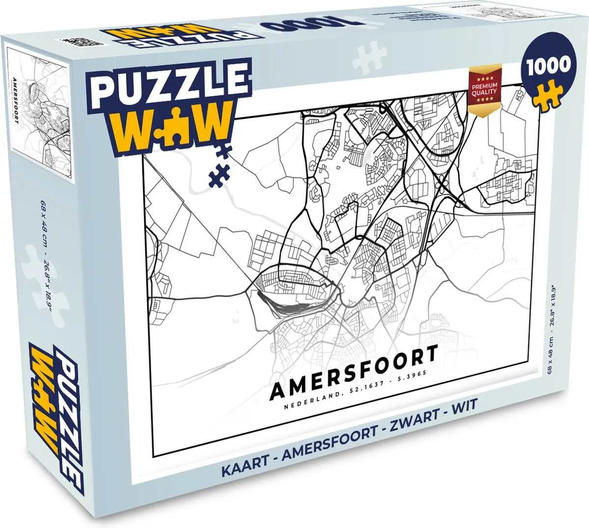 PuzzleWow Legpuzzel 1000 Stuks - Amersfoort - Multicolor