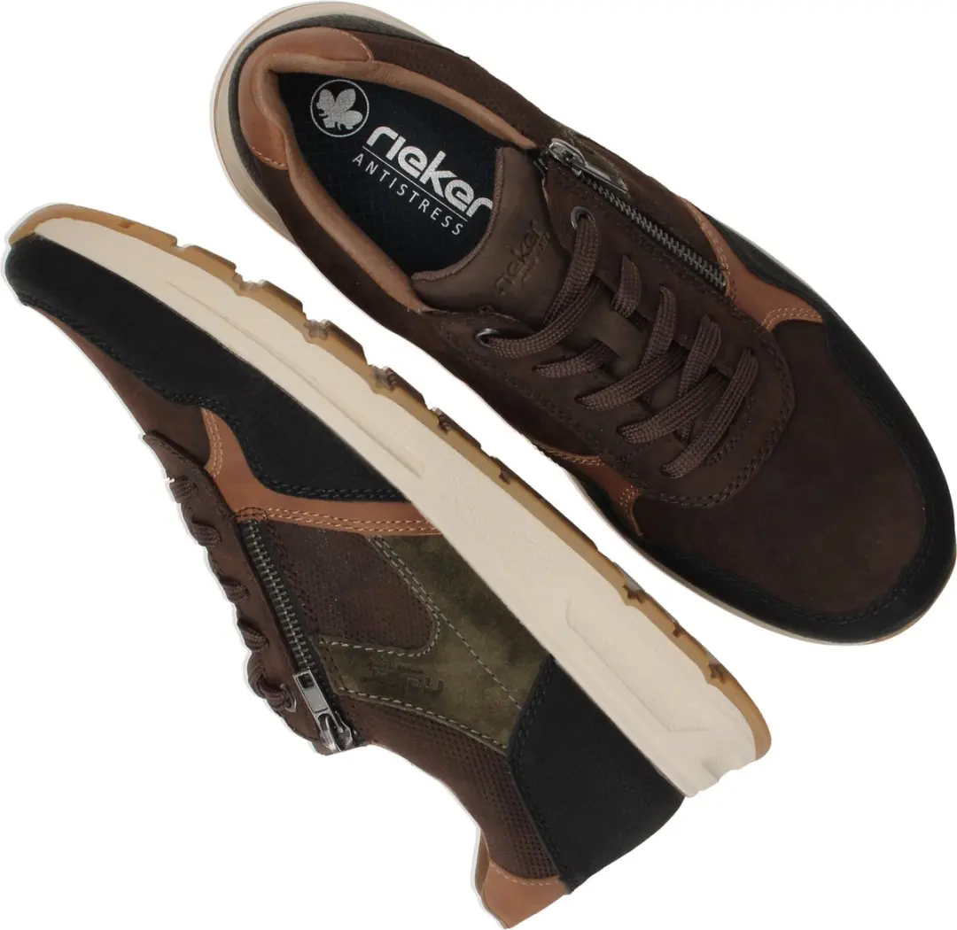 Rieker Sneakers Laag - Bruin Leer - Maat 45 - afbeelding 6 van 6