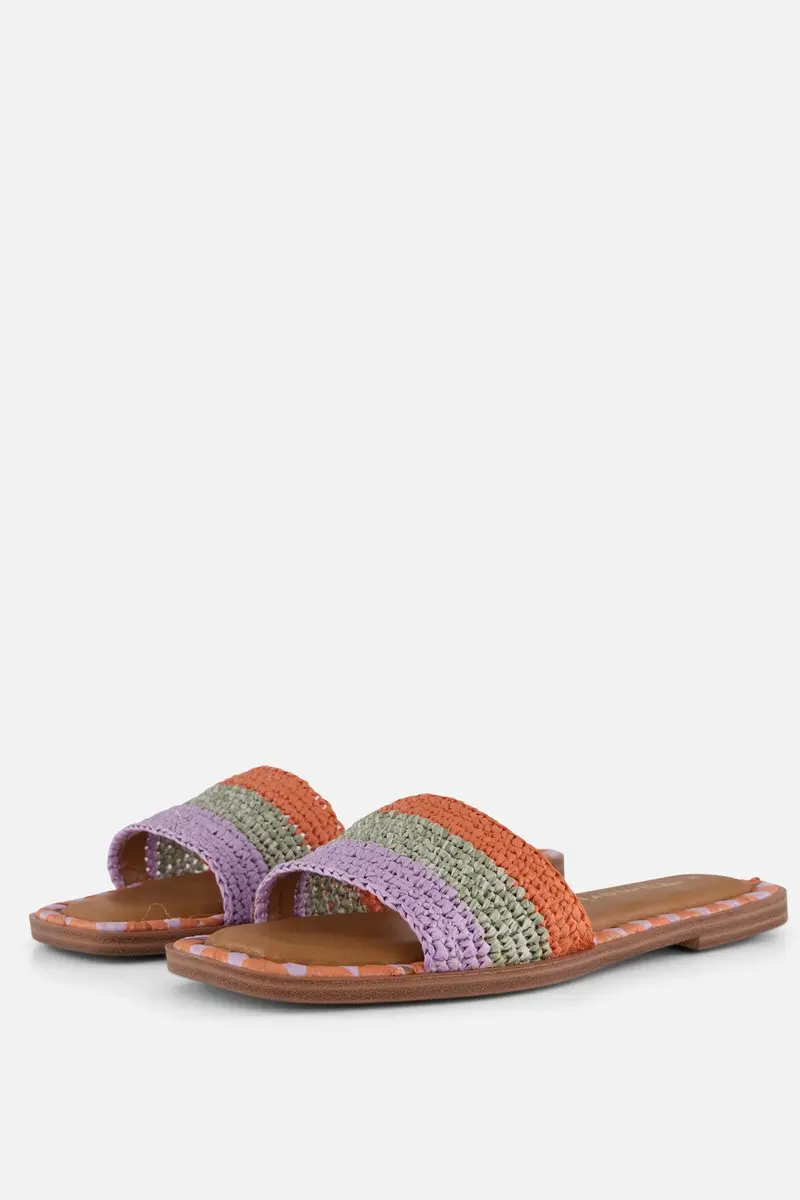 Tamaris Slippers oranje Textiel