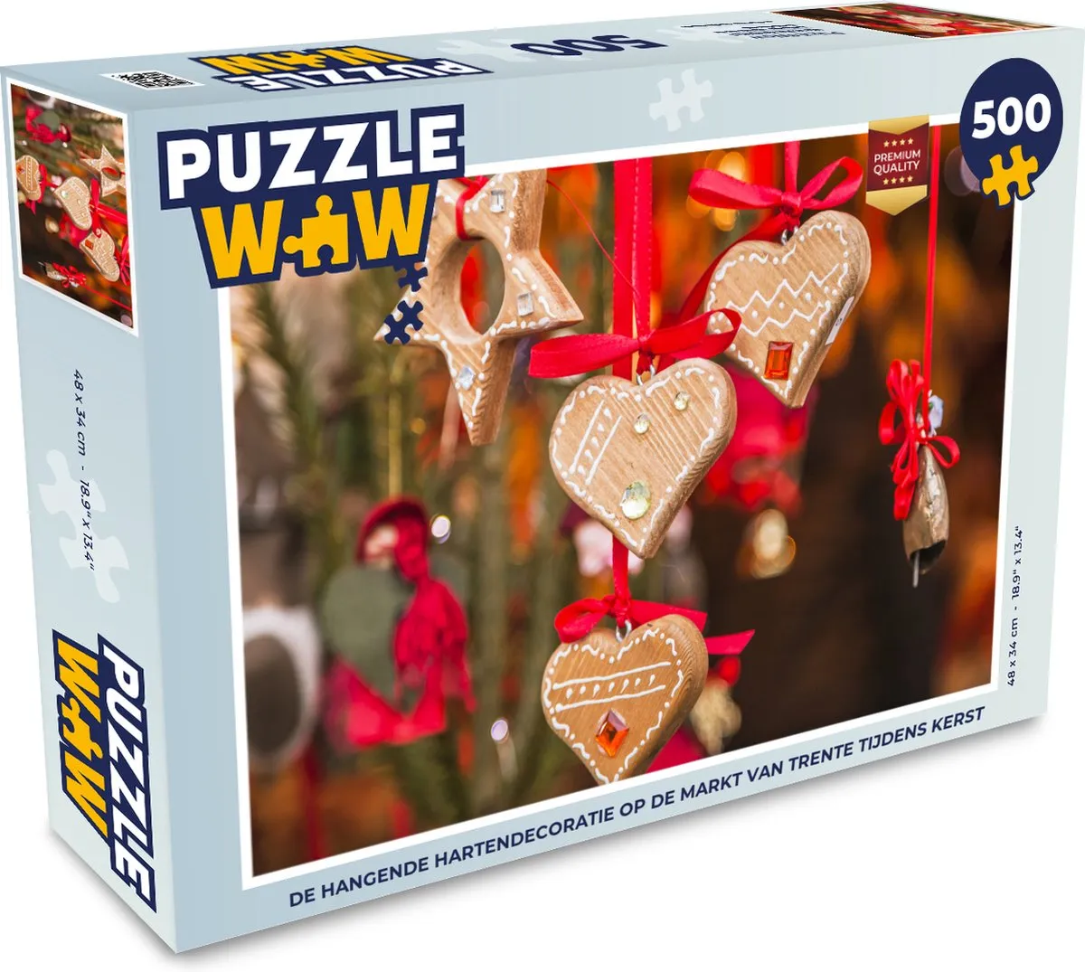 PuzzleWow Trente Kerstpuzzel 500 Stuks - Multicolor