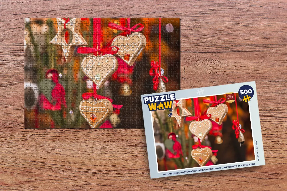 PuzzleWow Trente Kerstpuzzel 500 Stuks - Multicolor