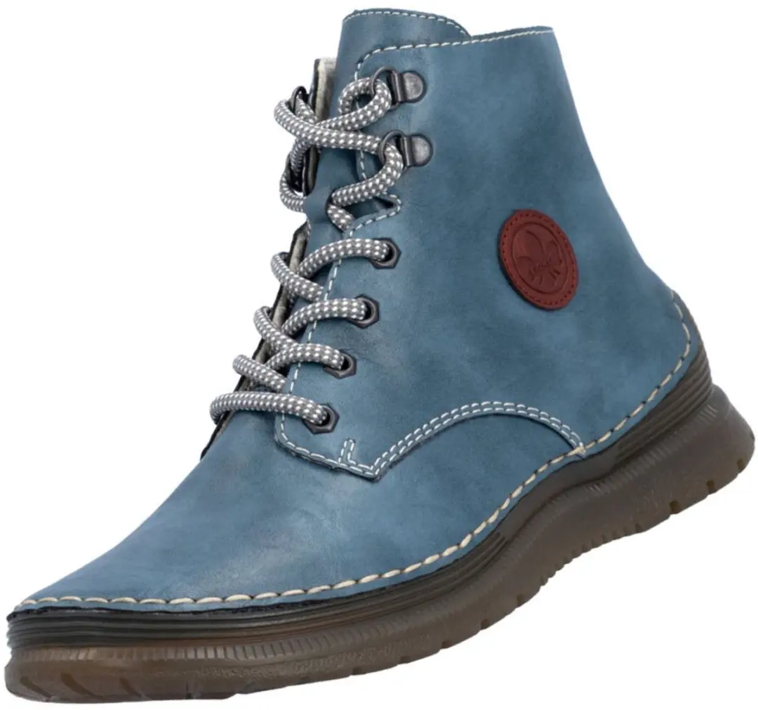 Rieker dames enkellaarsjes blauw 53632-14