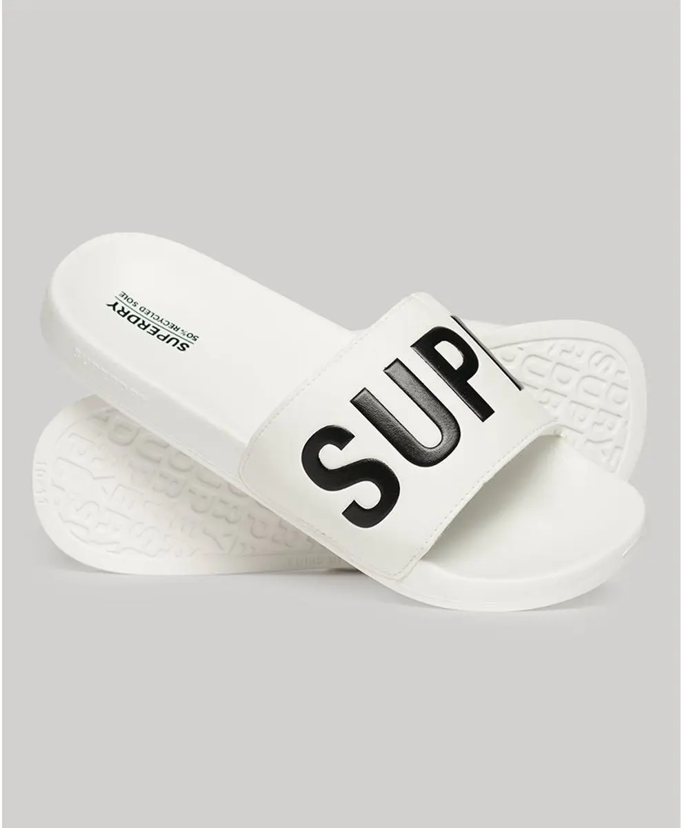 Superdry Vegan Core Badslippers Heren - Optic/Black - afbeelding 3 van 6
