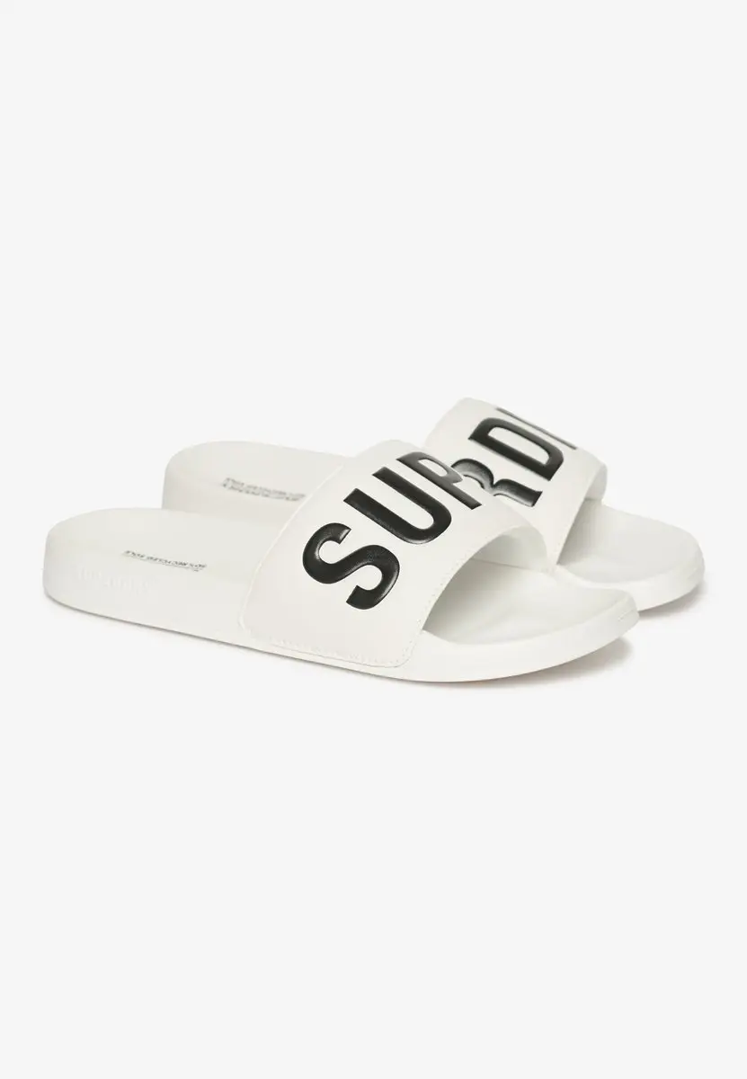 Superdry Vegan Core Badslippers Heren - Optic/Black - afbeelding 2 van 6