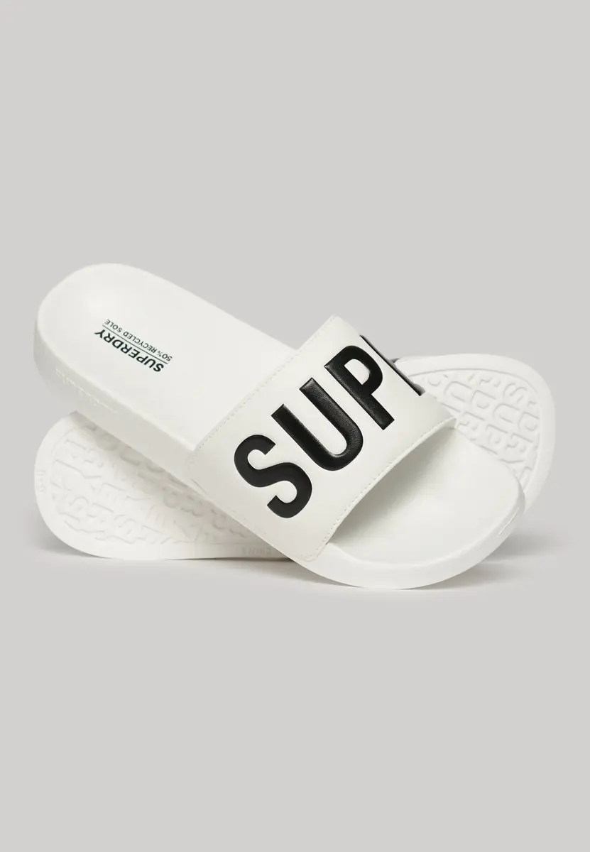 Superdry Vegan Core Badslippers Heren - Optic/Black - afbeelding 6 van 6