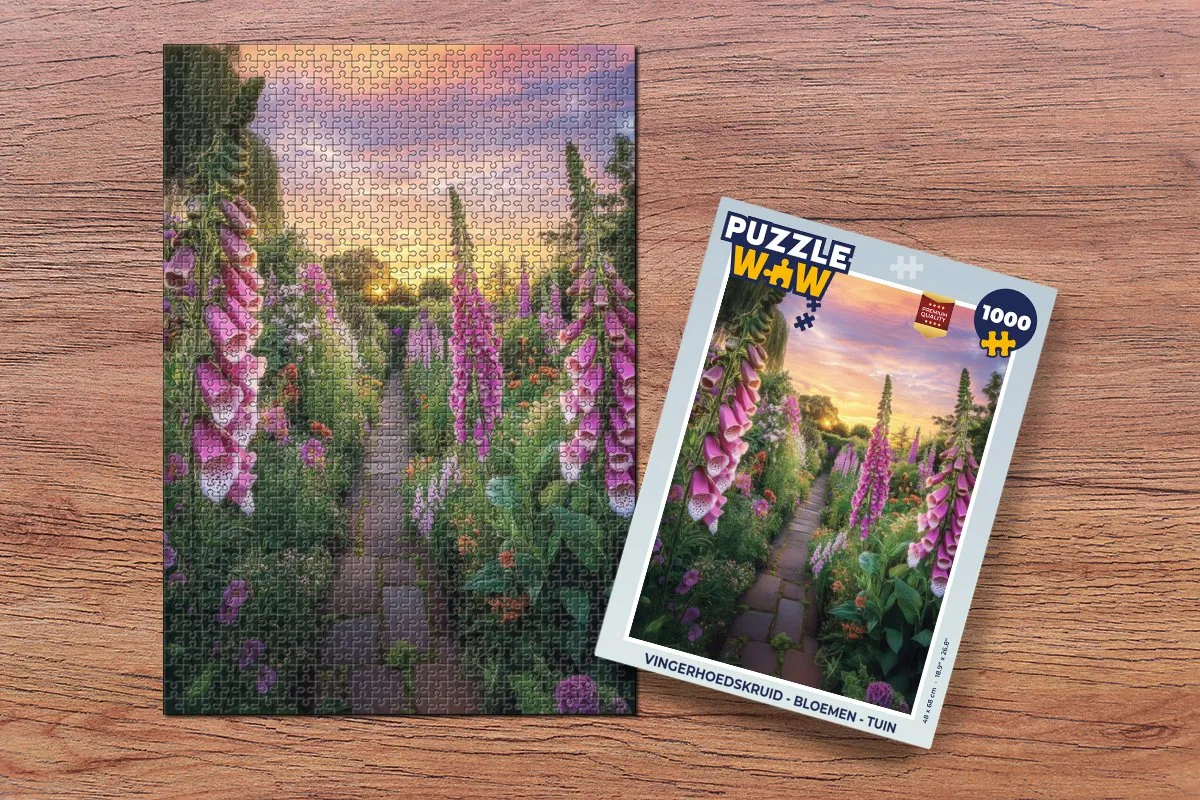 PuzzleWow Vingerhoedskruid Bloemen Legpuzzel 1000 Stuks