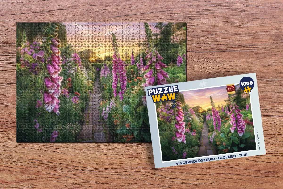 PuzzleWow Vingerhoedskruid Bloemen Legpuzzel 1000 Stuks