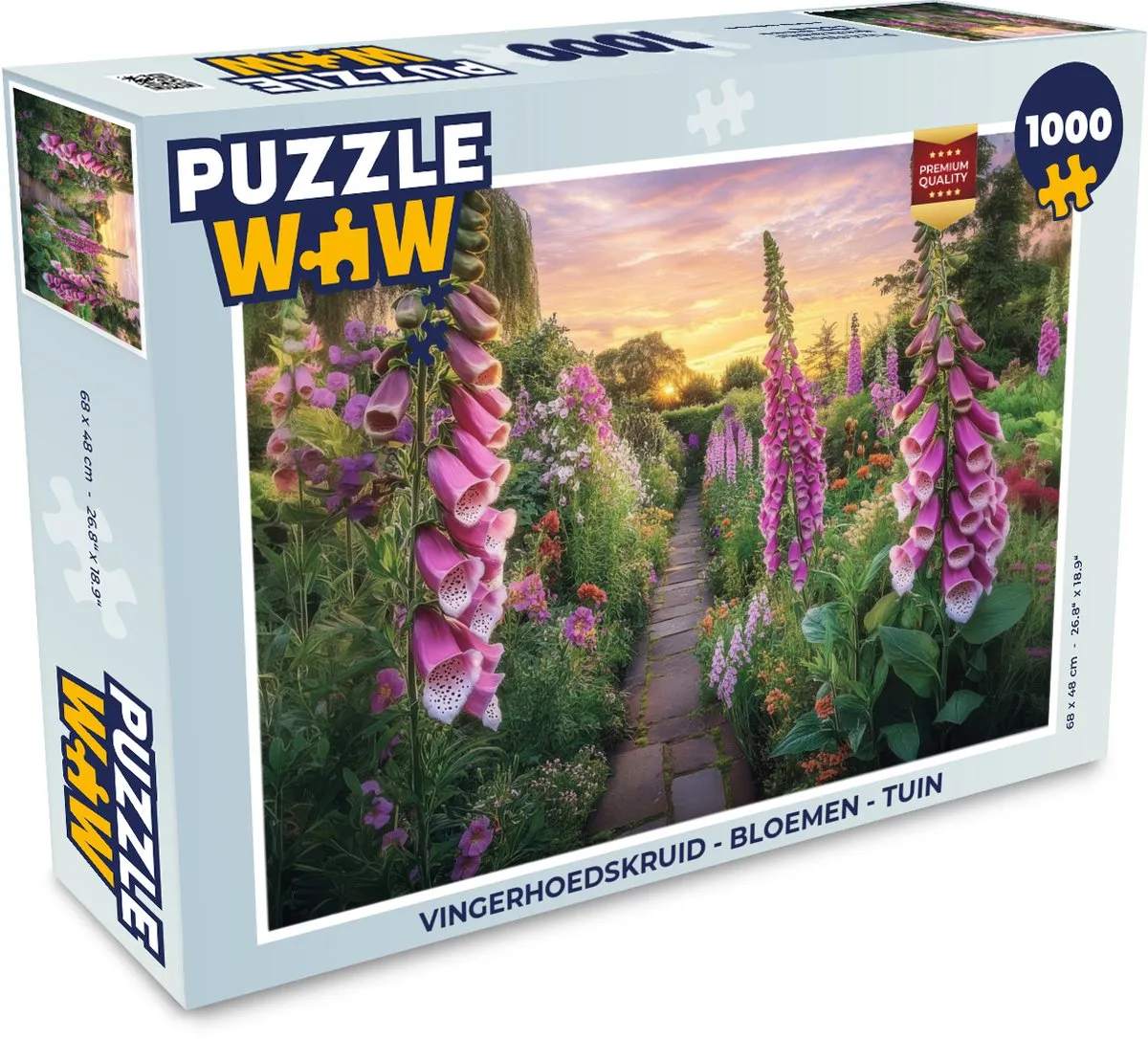 PuzzleWow Vingerhoedskruid Bloemen Legpuzzel 1000 Stuks