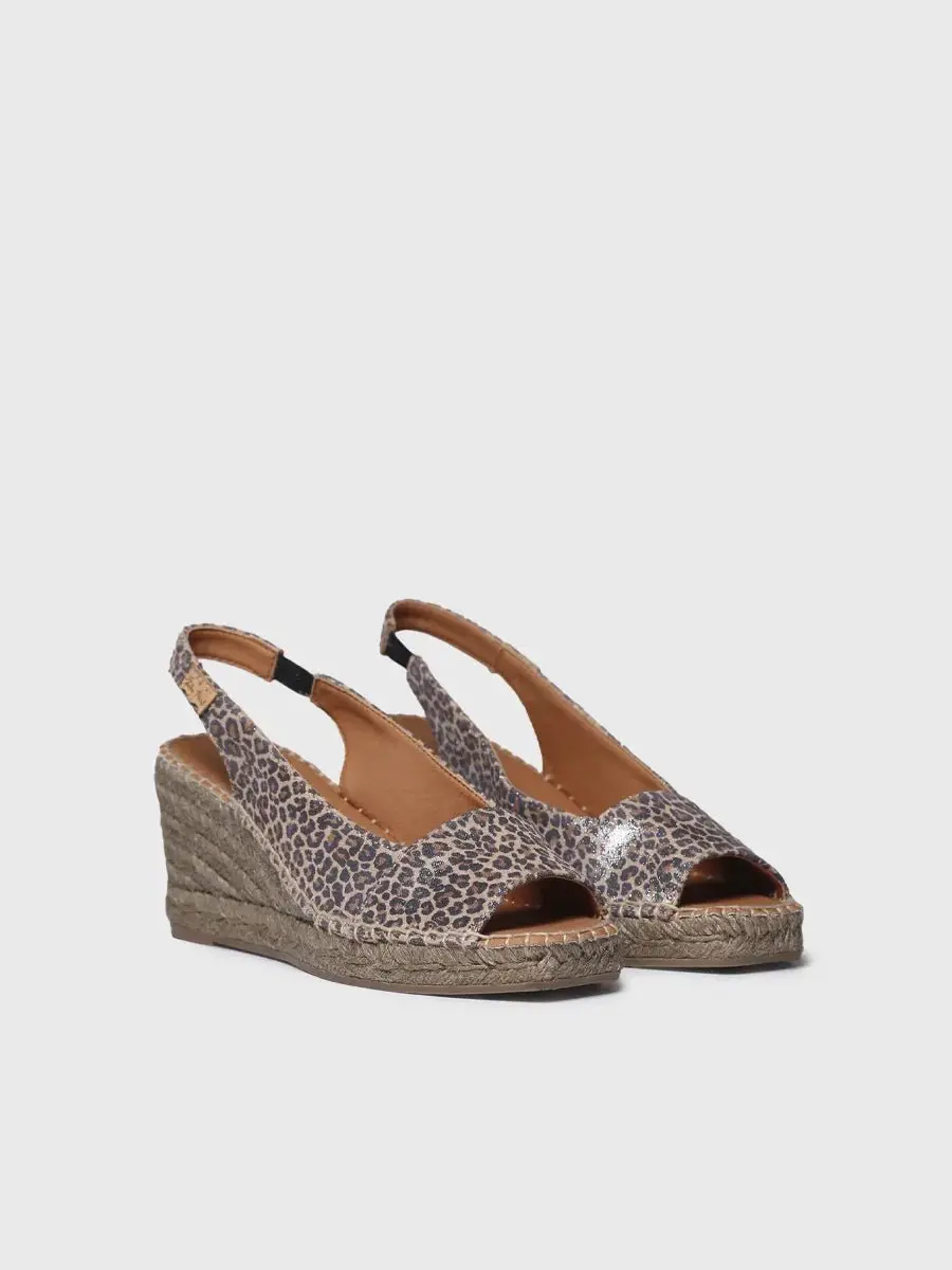 Espadrilles voor dames met dierenprint