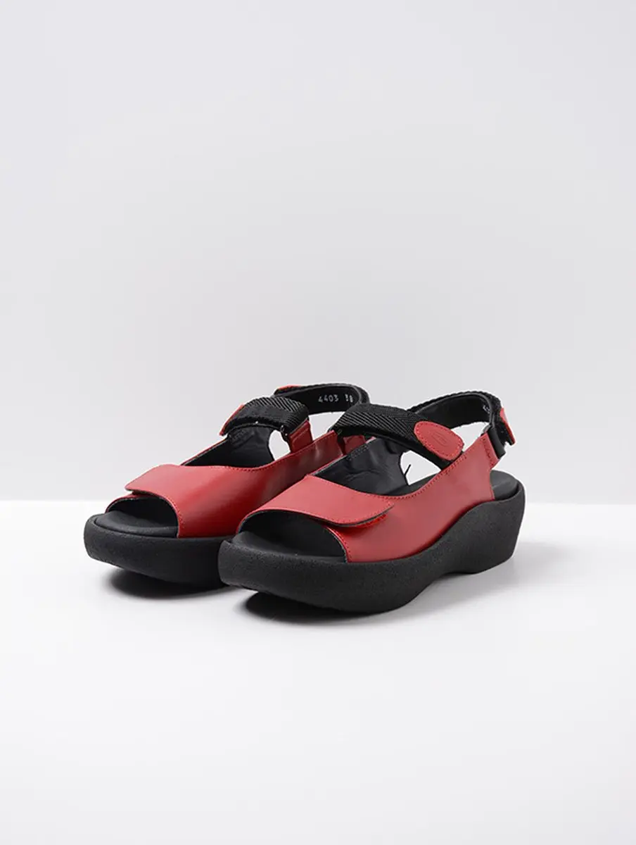Wolky Sandalen Jewel 42 - Rood leer - afbeelding 3 van 6