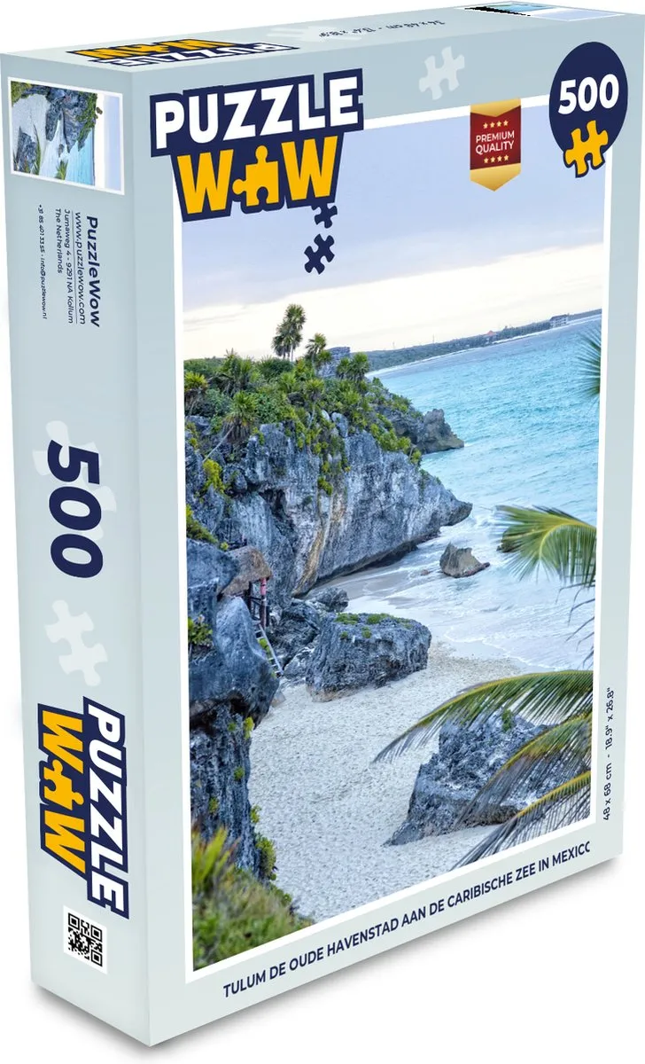 PuzzleWow Tulum Legpuzzel 500 Stuks - Multicolor