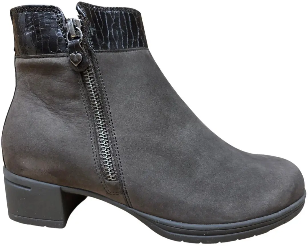 Hartjes 172.0247/24 41.77 Veterschoenen Grijs Nubuck Dames Breedtemaat H