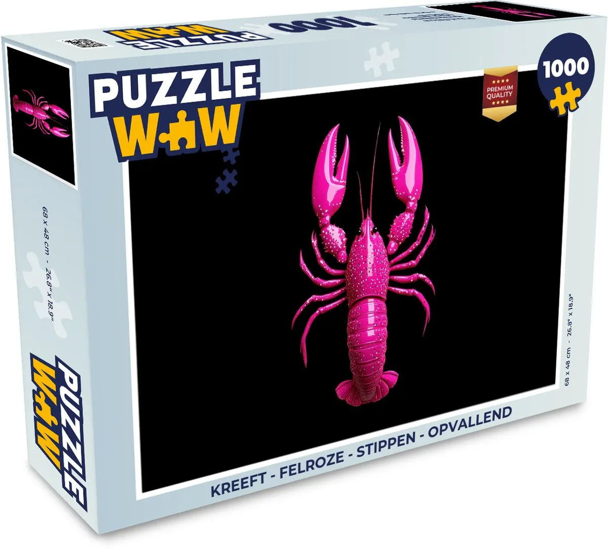 PuzzleWow Kreeft Legpuzzel 1000 Stuks - Felroze